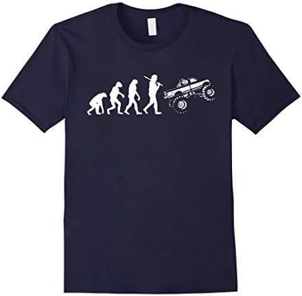 Men's Evolution of Monster Truck Driver T-Shirt 3XL Navy