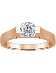 0.50 Ct Round H/I I1 Diamond 14K Rose Gold Solitaire Ring
