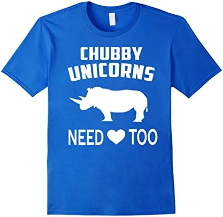 Men's Chubby Unicorns Need Love Too T-shirt - Save Unicorns Shirt Medium Royal Blue