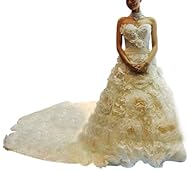 Sexy Crystals Beaded Applique Lace Crystal Chiffon/Taffeta/Tulle Mermaid  Dress