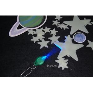 136 Piece Deluxe Glow in the Dark Solar System with LED Light