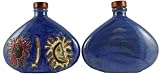 Review Mara  / 28 Oz. MARA Stoneware COLLECTIBLE Liquor Flask DECANTER Celestial SUN MOON Blue