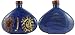 28 Oz. MARA Stoneware COLLECTIBLE Liquor Flask DECANTER Celestial SUN MOON Blue