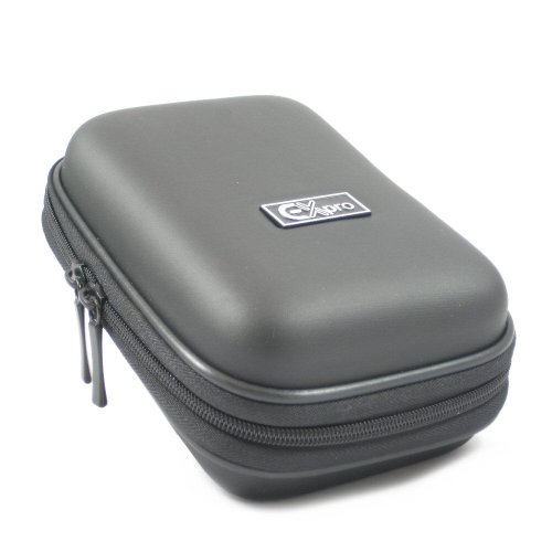 Ex-Pro® Black Hard Clam Shock proof water resistant Digital Camera Case Bag CR9303C for Canon Powershot / Ixus A30, A80, A95, A310, A410, A420, A430, A450, A460, A470, A510, A520, A560, A580, A590 IS, A640, A720 IS, A1100 IS, A1110 IS, 200 IS, 310 HS, 870 Is, 990, S80, SX110 IS, SX150 IS, SX210 IS, SX220 HS, SX230 HS