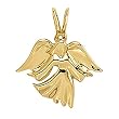 18K Yellow Gold Angel Pendant