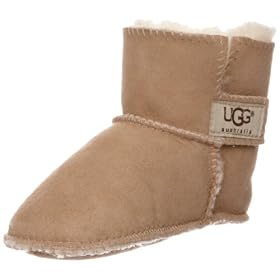 Ugg Australia Baby Erin Sand Sheepskin Booties Size L = size 6 to 7 (17-24 months)