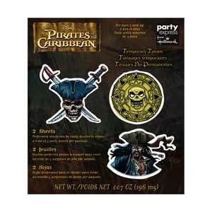 Pirates of the Caribbean Tattoo Favors - 4 Count