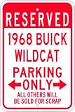 1968 68 BUICK WILDCAT Parking Sign