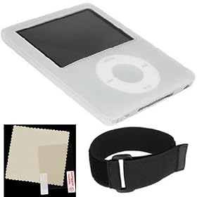 Apple 3rd Generation iPod Nano 4gb 8gb with Video Premium Clear White Silicon Skin Case... by TOPDEALS888