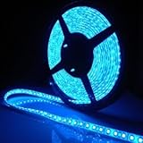 SUPERNIGHT (TM) 16.4ft 5M SMD 5050 Blue Waterproof Led Flexible Flash Strip 300 Leds LED Light Strip 60Leds/M Multifunctional