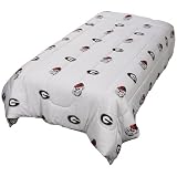Georgia Bulldogs NCAA Comforter Set (Rotary-White)