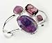 Barse Sterling Silver Purple Turquoise & Swarovski Crystal Cuff