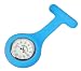Schwesternuhr Typ 2 Silikon Blau/Hellblau Smiley mit Nadel 1 Stück Kitteluhr Krankeschwesteruhr Herrenuhr Damenuhr Original Tiga-Med Qualität