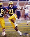 Desmond Howard Signed Michigan Heisman Pose Action 16x20 Photo w/Heisman'91