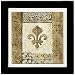 Fleur de Lis Element Ambiance Coaster Set - Black Frame