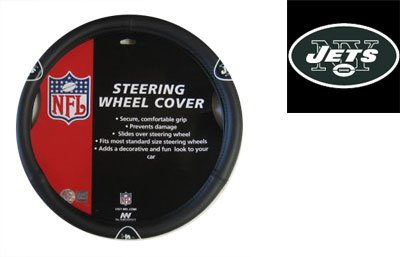 Official NFL License Steering Wheel Cover - New York Jets