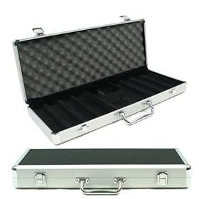 400 PC Poker Chip case – Felt Wood interior – Solid