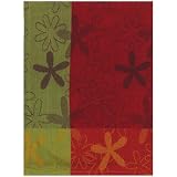 100% Cotton Jacquard Flower Power Dishtowel 18 X 28 Set 6 by Traders and Company