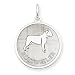 rottweiler34  - Sterling Silver Rottweiler Disc Charm