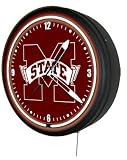 Mississippi State Bulldogs Logo 20 Neon Clock