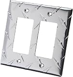 Diamond Plate Double GFI Light Switch