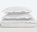 Linea Casa by SFERRA 3-piece White Damask Leaf Matelasse Coverlet Blanket & Sham Set QUEEN