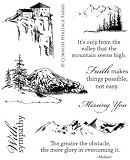 Mountains Scene It! Cling Mounted Red Rubber Stamp Set
