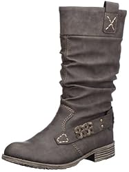 Rieker 74752-45, Damen Fashion Stiefel, Grau (stromboli 45), EU 40