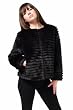 Sucette Rose Faux Rabbit Fur Coat in White or Black