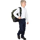 French Toast Flat Front Double Knee Twill Pant for Boys - Husky sizes