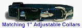 Nautical Pet Collars, 1-inch Navy with Sailboats, X Large