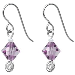 Titanium June Birthstone Earrings Made with SWAROVSKI ELEMENTS