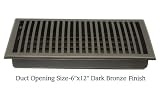 Brass Elegans 116HR-DBZ Dark Bronze Contemporary Contemporary 6 x 12 Solid Brass Floor Register
