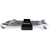 New Excellent Performance Shoptek 45001 5 Piece Metric Combo Wrench Set Heavy Duty Drop Forged Metal Clip Chrome Plated (TOOLS) High Quality