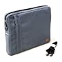 Apple MacBook MB402LL/A 13.3-inch Laptop CaseCrown Faux Suede Protective Sleeve with Shoulder Strap and Pocket - Blue Grey