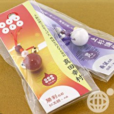 歴女御用達！「時代屋」コラボ◆戦国武将×パワーストーン家紋ストラップ(石田三成/ナチュラルアゲート)NRM-1-04