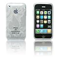 f�r iPhone 3G & S: Transparente SEIDIO Silikonh�lle/Tasche Blumendekor