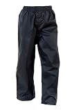 Regatta Kids Breathable Packaway Overtrousers Black 28