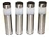 4-pack , Garden Solar Bollard Light with White LED -Stainless Steel