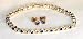 Avon Sparkling Crystal Tennis Bracelet and Earrings Set (Sapphire color crystal) (Pierced)