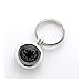 Rhodium plated compass key ring with presentation box