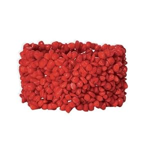 Red coral stretch bracelet by 