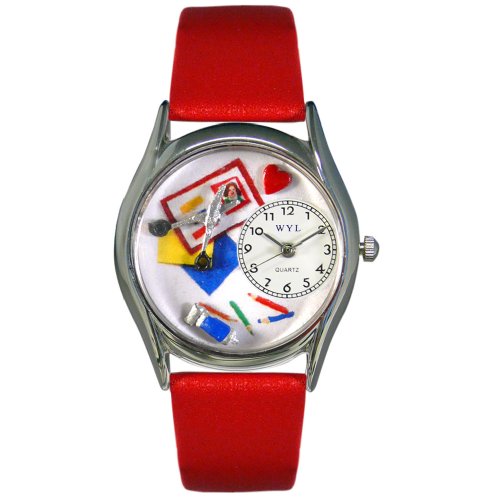 Whimsical Watches Women's S0410002 Scrapbook Red Leather Watch