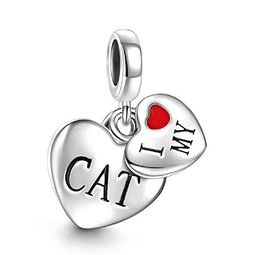 Soufeel Dangle Hearts I Love My Pet Christmas Charm 925 Sterling Silver, Romantic Gifts for Mom, Wife, Girlfriend, Daughter, Friends on Birthday,Anniversary,Valentines Day, Graduations, Mother's Day and Christmas Day Fit European Bracelet, Romantic Gifts for Mom, Wife, Girlfriend, Daughter, Friends on Birthday,Anniversary,Valentines Day, Graduations, Mother's Day and Christmas Day