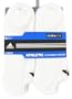 adidas Men's 6-Pack No Show Sock, White/Black, Size 6-12