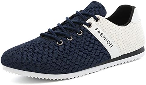 ACETOP Breathable Mens Casual Hollow Mesh Road Running Shoes Outdoors Flat Lace Up Athletic Student Exercise Sneakers