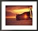 American Flag at Sunset, Iraq Memorial, Santa Monica Beach, Los Angeles, California, USA Collections Framed Art Poster Print by Neil Emmerson, 22x18