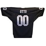 Jim Otto Autographed/Hand Signed Jersey Authentic Oakland Raiders Black with ''00'' & ''HOF 1980