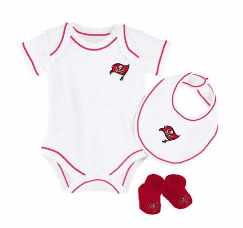Tampa Bay Buccaneers Newborn 3-Piece Team Bodysuit, Booties and Bib Set