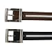 Men's White Accent Center Genuine Leather Belt